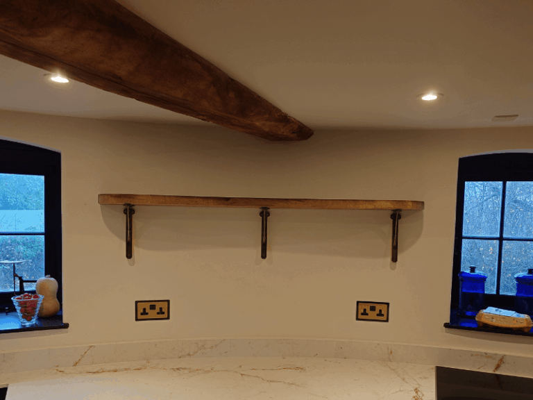 bespoke curved shelf