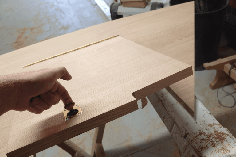 bespoke joinery design for shelf with lid detail