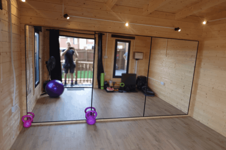Wood fit out joinery project for home gym