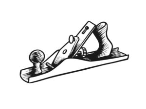 Woodwork planer illustration for bespoke joinery