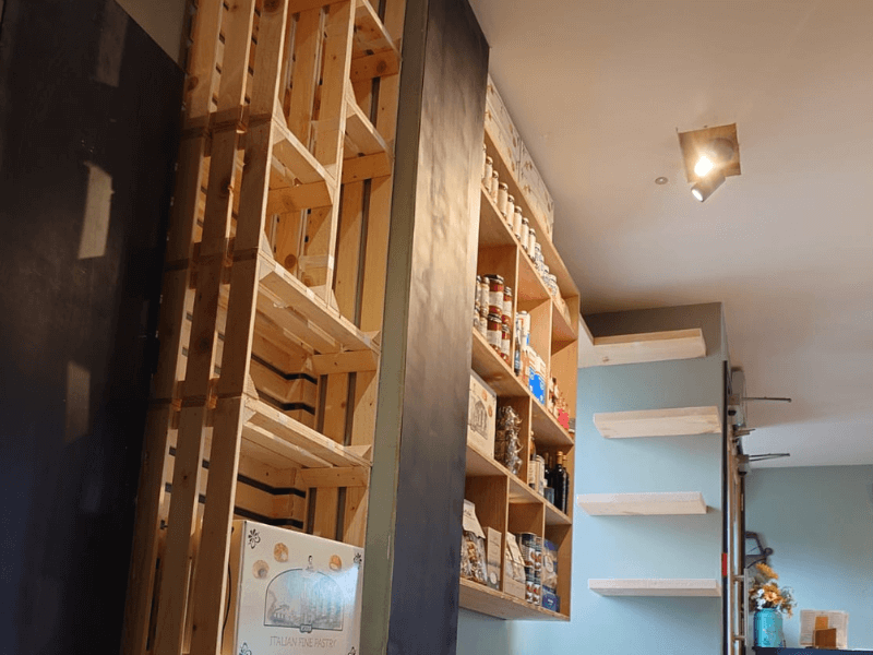 commercial joinery project for deli fit out shelving