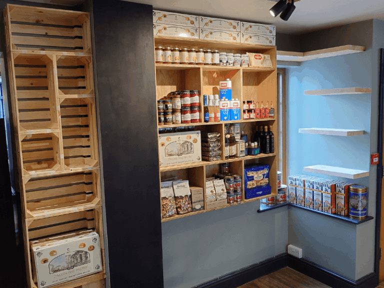 Bespoke fruit crate storage and display shelving