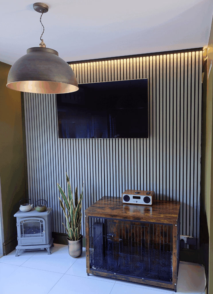 Feature media wall installation by AM Joinery