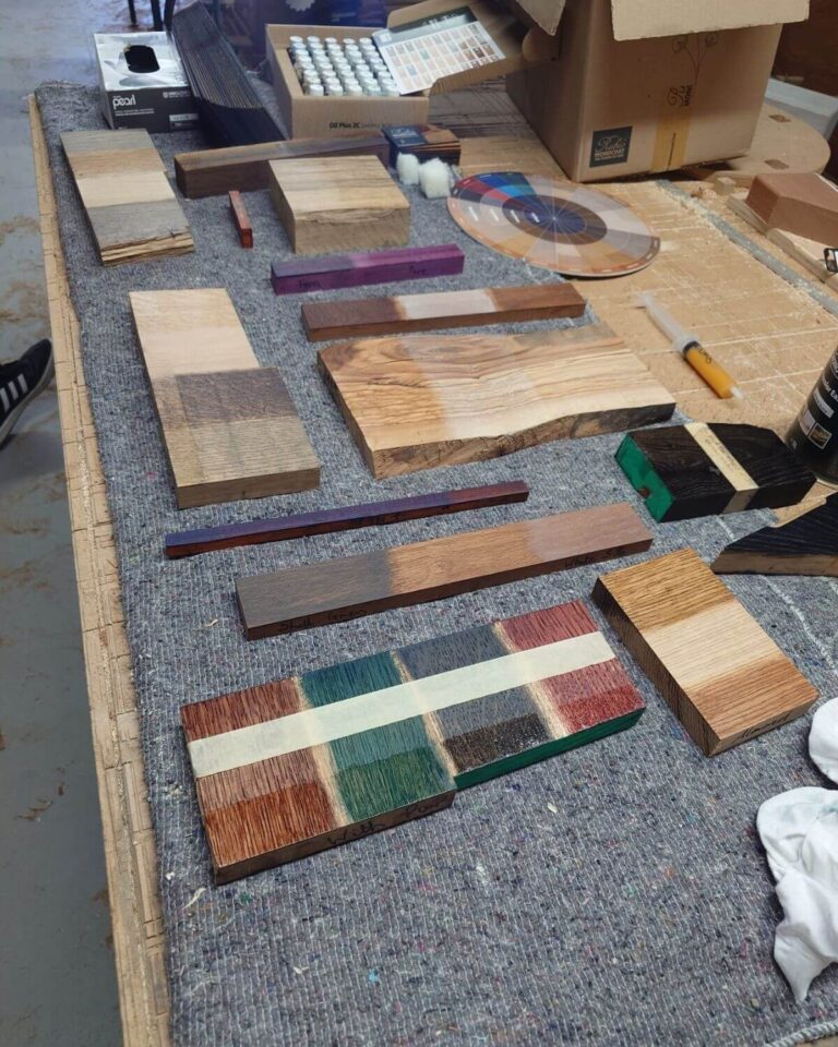 Sampling Rubio Monocoat oil staining